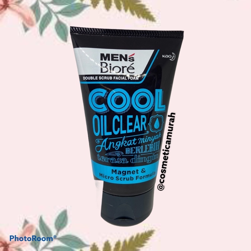 [ 100 gr / bpom ] biore men facial foam cool oil clear / cuci muka biore khusus pria