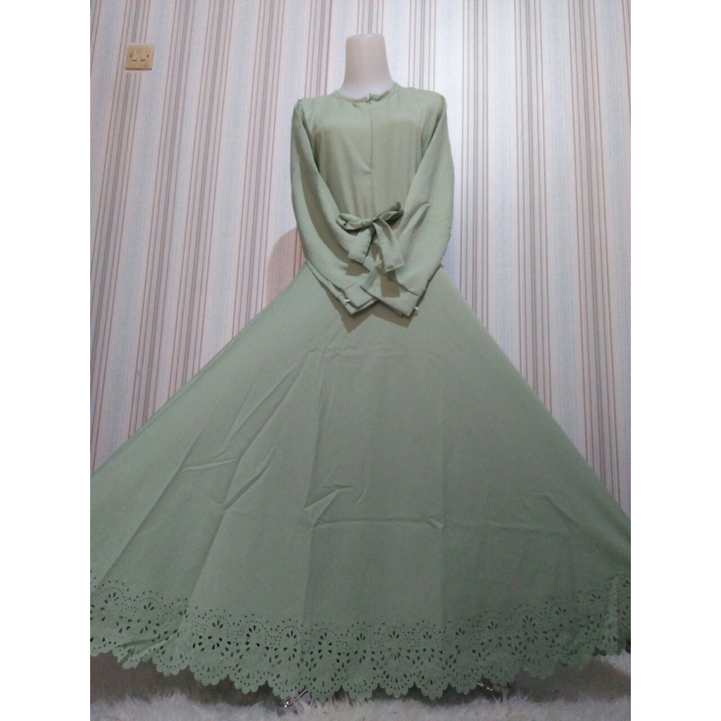 Hasil gambar untuk gamis dengan cutting umbrella