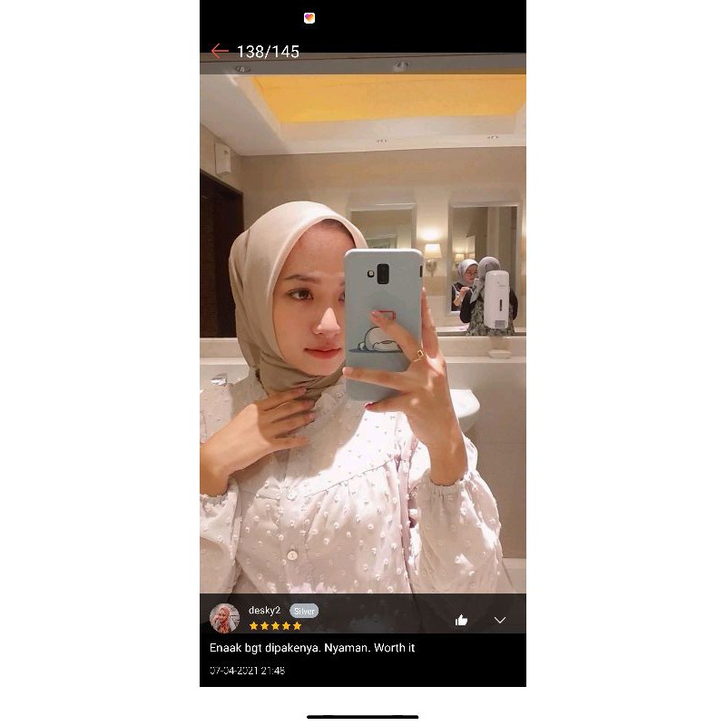 Hijab segi empat paris premium polos by : catlyn carla-Khaki