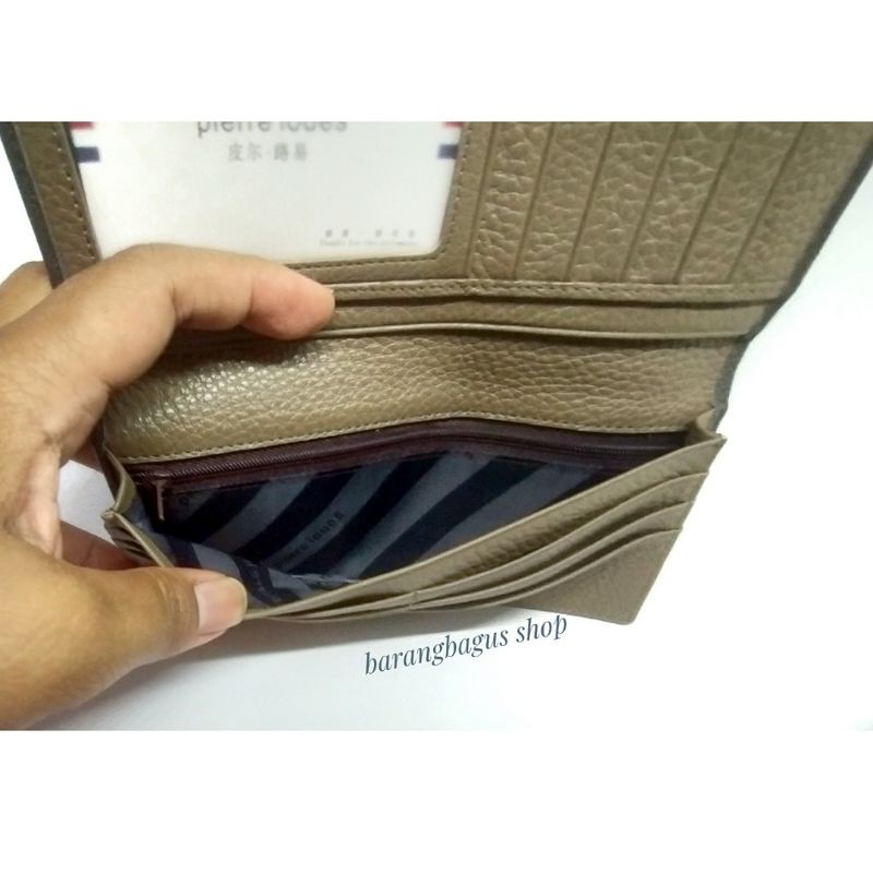 Dompet Panjang Kulit Pria import branded original Pierre loues