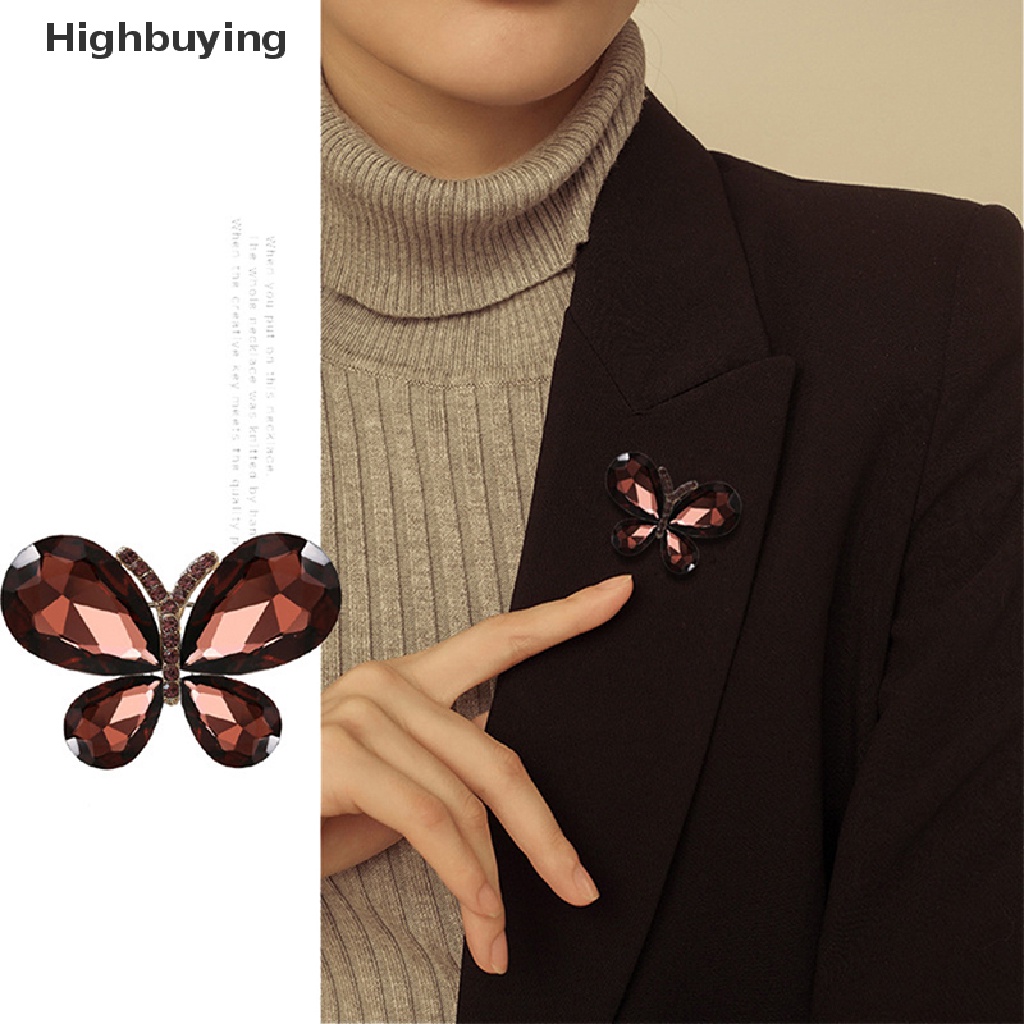 Hbid Bros / Pin Butterfly Kristal Casual Untuk Wanita