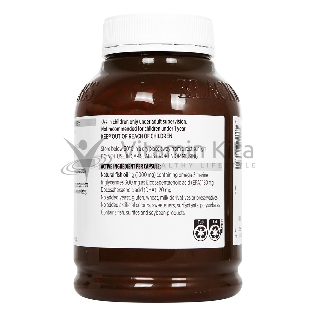 BLACKMORES ODOURLESS FISH OIL 1000-400 CAPS