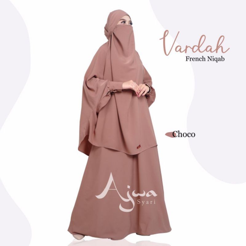 Vardah French Niqab - Setelan Syar'i - Gamis dan Khimar - Gamis Set - Original by Intanaka