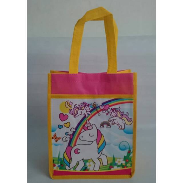 

TAS KARTUN KANTONG JINJING KARAKTER UNICORN | TAS SOUVENIR ULTAH ANAK MURAH, TERBARU | K63