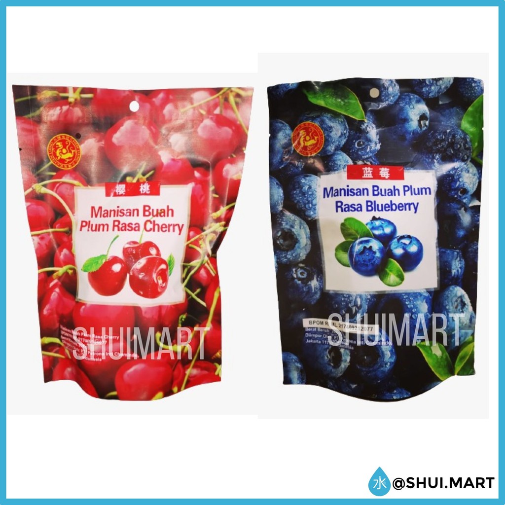

CHEN LIANG JI MANISAN BUAH PLUM BASAH RASA BUAH BLUEBERRY / CHERRY 220 GR