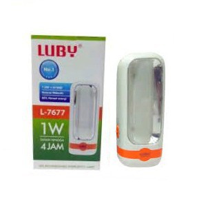 Luby Lampu Emergency LED L-7677 Light LED 10 SMD + Senter LED 1W Super Terang Rechargeable