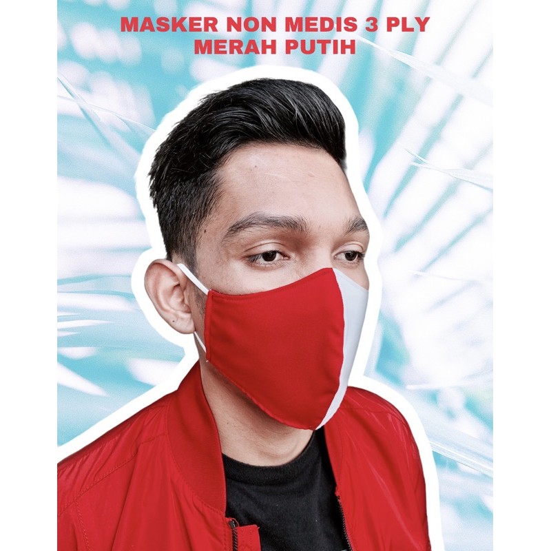 Masker Merah Putih Kain Katun Murah