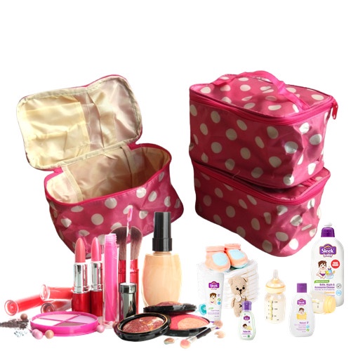 POUCH MAKE UP KOREAN RESLETING DOMPET KOSMETIK TEMPAT ALAT MAKE UP TRAVEL