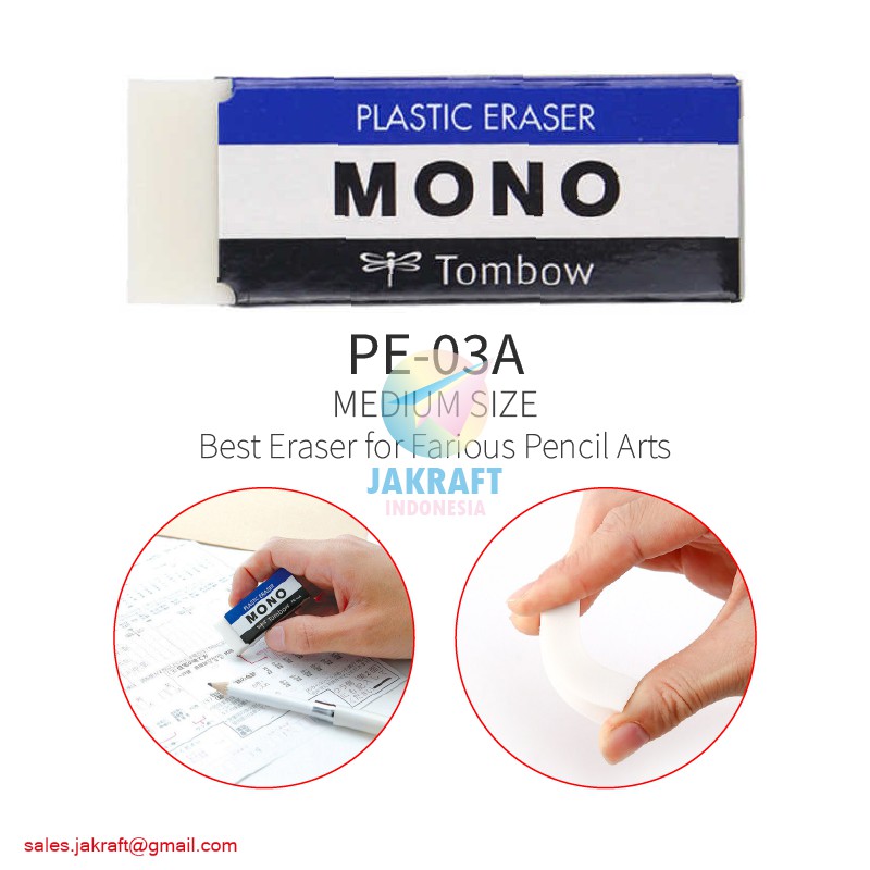 

(1 Pcs) Penghapus Pensil TOMBOW Mono PE-04A Medium Professional Pencil Eraser