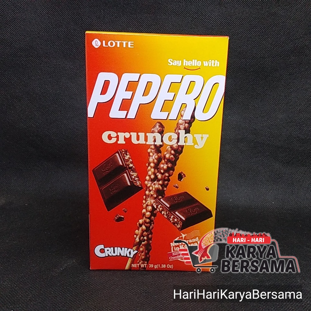 

BISKUIT LOTTE PEPERO STICK CRUNCHY CHOCOLATE 39GR