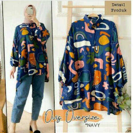 Pola kemeja oversized - Pola baju - sewing pattern