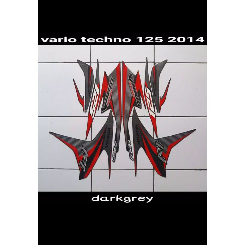 stiker Vario 125 techno 2014 grey