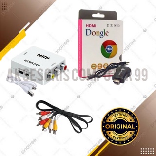 Anycast + Hdmi to rca + Kabel rca 3in3 / Dongle Hdmi / Dongle Tv / Dongle WIFI / Hdmi dongle / Hdmi hp ke tv / Hdmi Dongle Original / Anycast Dongle Original / anicast dongle / Kabel hdmi hp ke tv led / Alat penyambung hp ke tv / penghubung hp ke tv led