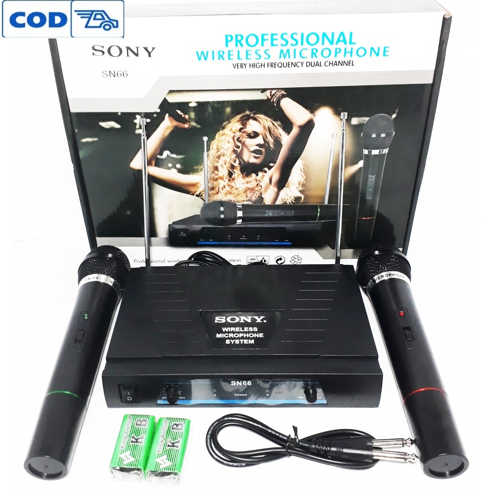 SONY mic wireles 2 double SN 66  suara lantang