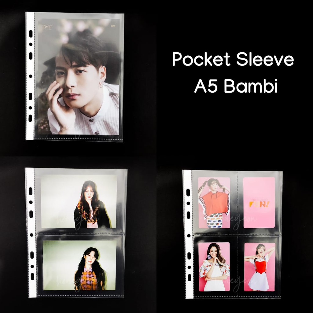 Pocket Sleeve Binder A5 Bambi Custom Untuk Photocard Postcard