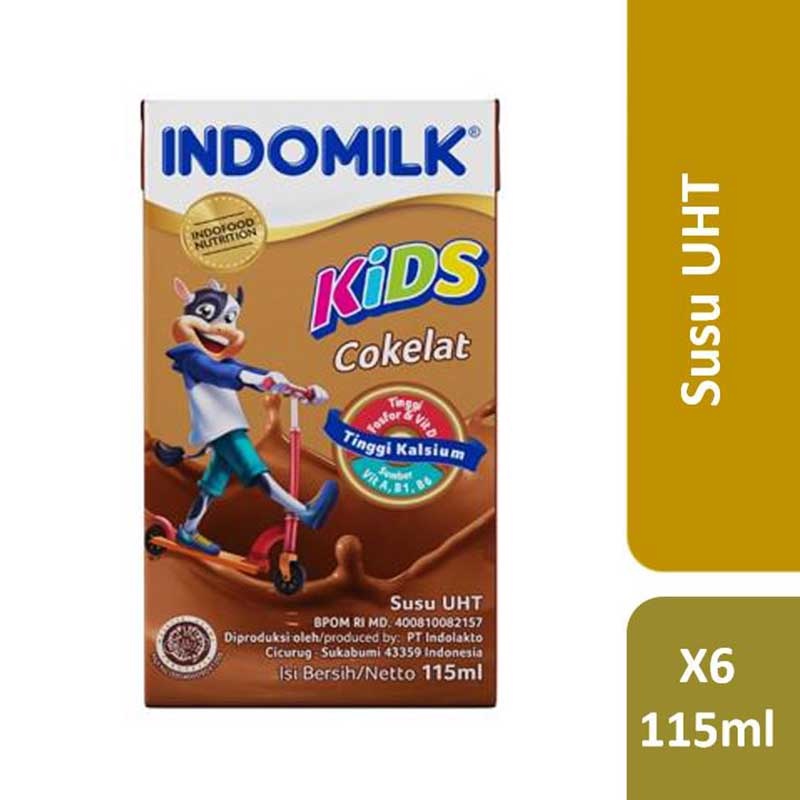 

INDOMILK Susu UHT Kids Chocolate 6 X 115 Ml