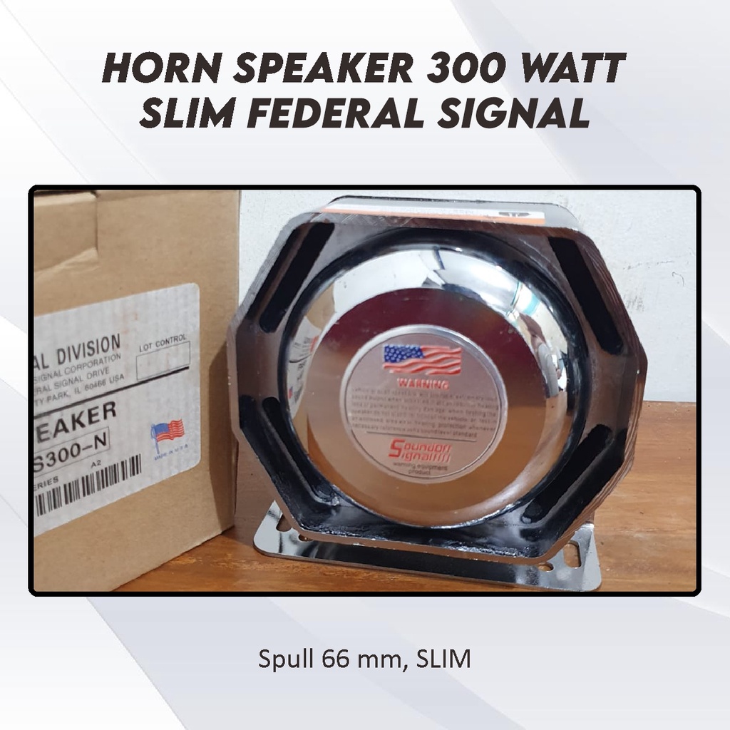 Federal Signal Original Toa Speaker Slim 300w  Stainles TS300n patwal sirene Toa Sirine Tipis Klakson speaker Toa Polisi 300 watt magnet besar SERINE Horn 300  200 100 w wat Federal signal spull 66 mm untuk SENKEN LANDUN WHELEN Patwal murni untuk Ambulanc