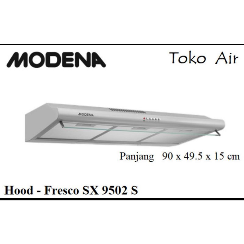 MODENA SX 9502 S 90CM SLIM EXHAUST HOOD Modena Tudung Hisap 90 cm