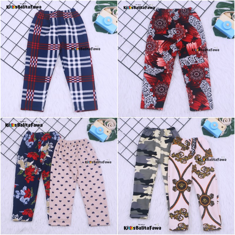 Legging Caramel uk Bayi - 7 Tahun / Celana Panjang Ketat Leging Anak Perempuan Lejing Laging Bahan Premium Motif