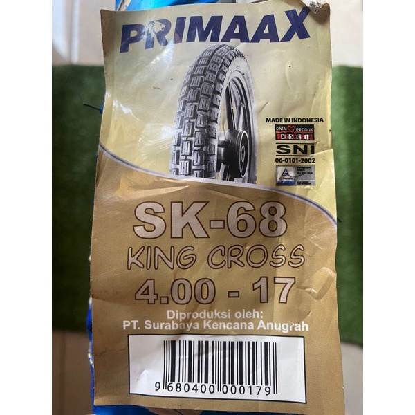 BAN LUAR 400-17 PRIMAAX SK68 SEMI TRIAL COCOK BUAT TRIL JAPSTYLE 400 ring 17