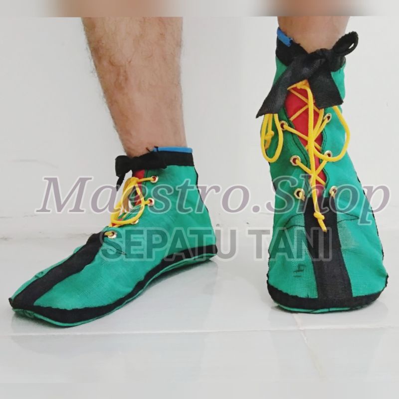 Sepatu Sawah Anti Keong, Bahan Swan dijahit dg benang nilon 4 ply + 1 ply sol dalam kain