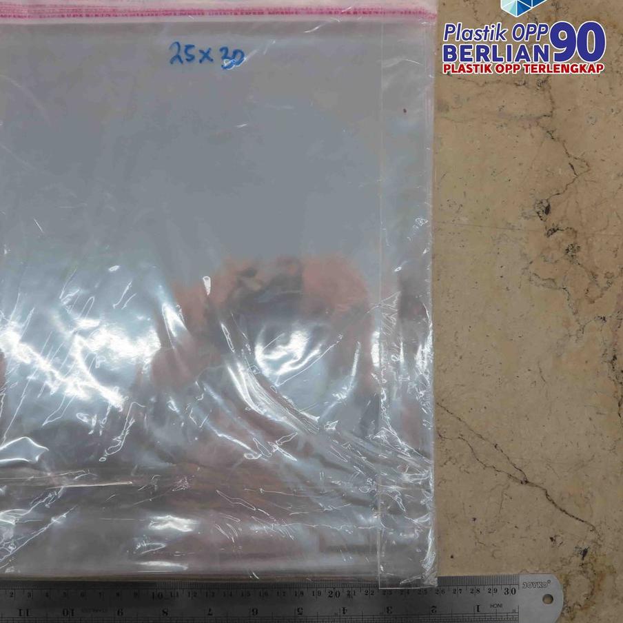 

❁ 25X30 CM PLASTIK OPP (SEAL/LEM) TEBAL 20 MIC ASLI / PLASTIK KEMASAN SOUVENIR / AKSESORIS ♦
