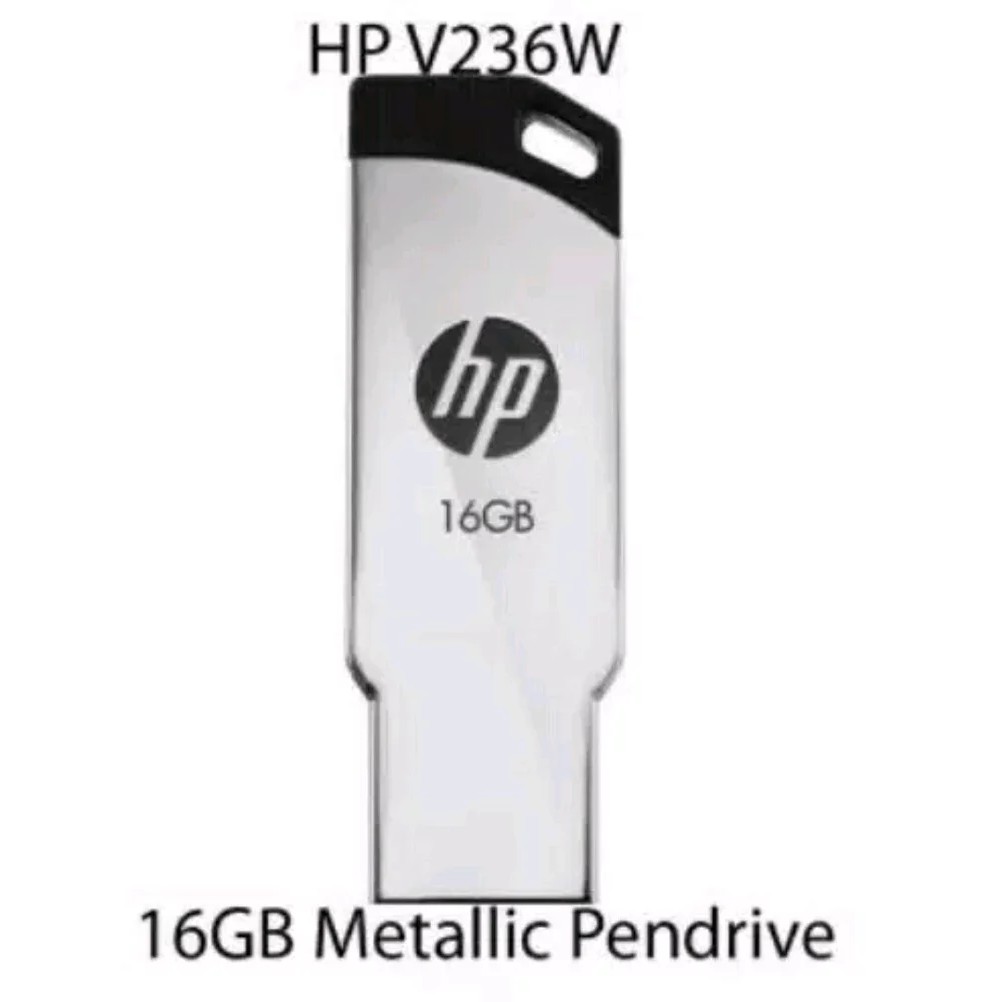 ORIGINAL.. Flashdisk HP V236W 16 GB Metal Silver