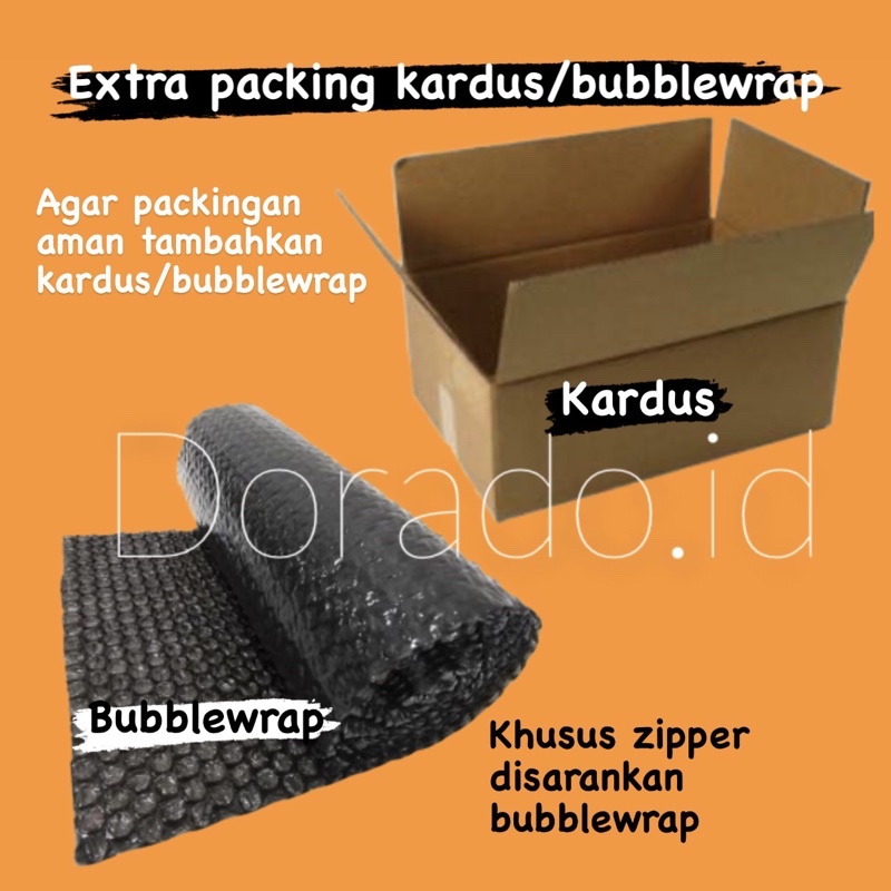 

Extra packing kardus / bubblewrap