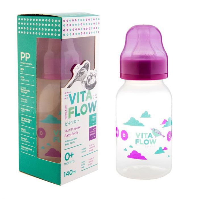 VitaFLow Multi Purpose Baby Bottle Botol Susu Dot Bayi 140ml⁣