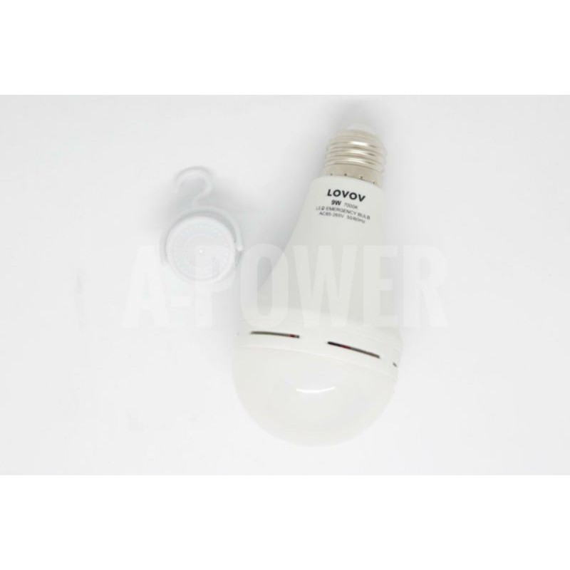 Lovov - Lampu LED Emergency Magic AC / DC 9W (Putih)