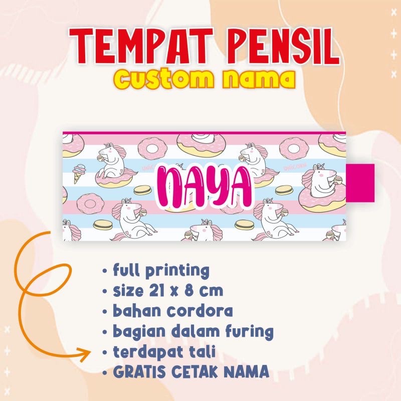 

tempat pensil custom nama(free cetak nama)