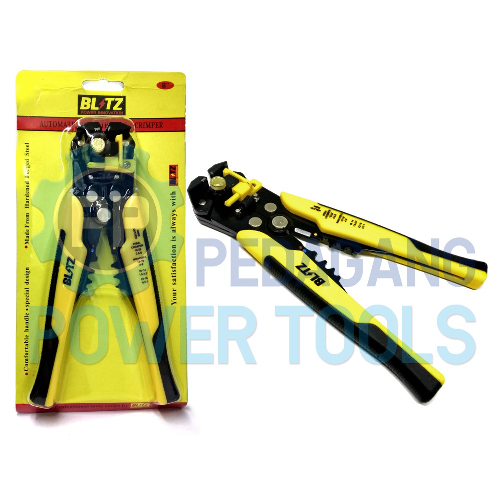 BLITZ TANG KUPAS POTONG KABEL WIRE STRIPPER CRIMPING CUTTER 8 INCH