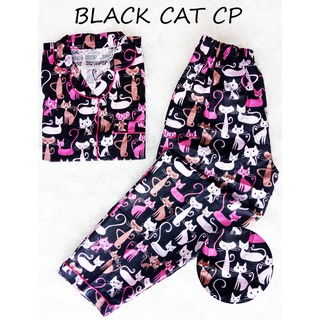 CP BLACK CAT CELANA PANJANG BAJU TIDUR WANITA DEWASA CP BLACK CAT CELANA PANJANG BAJU TIDUR WANITA DEWASA