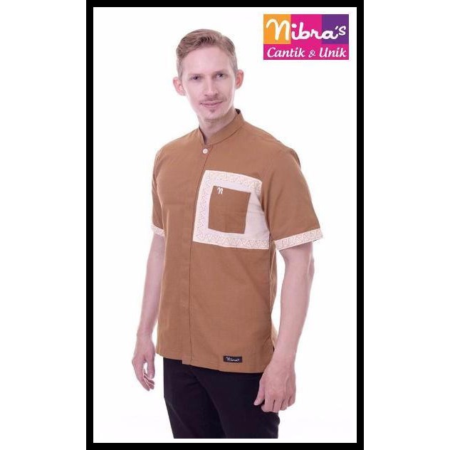 Koko Pria Nibras NK 12 Coklat Baju Koko Murah Baju Koko