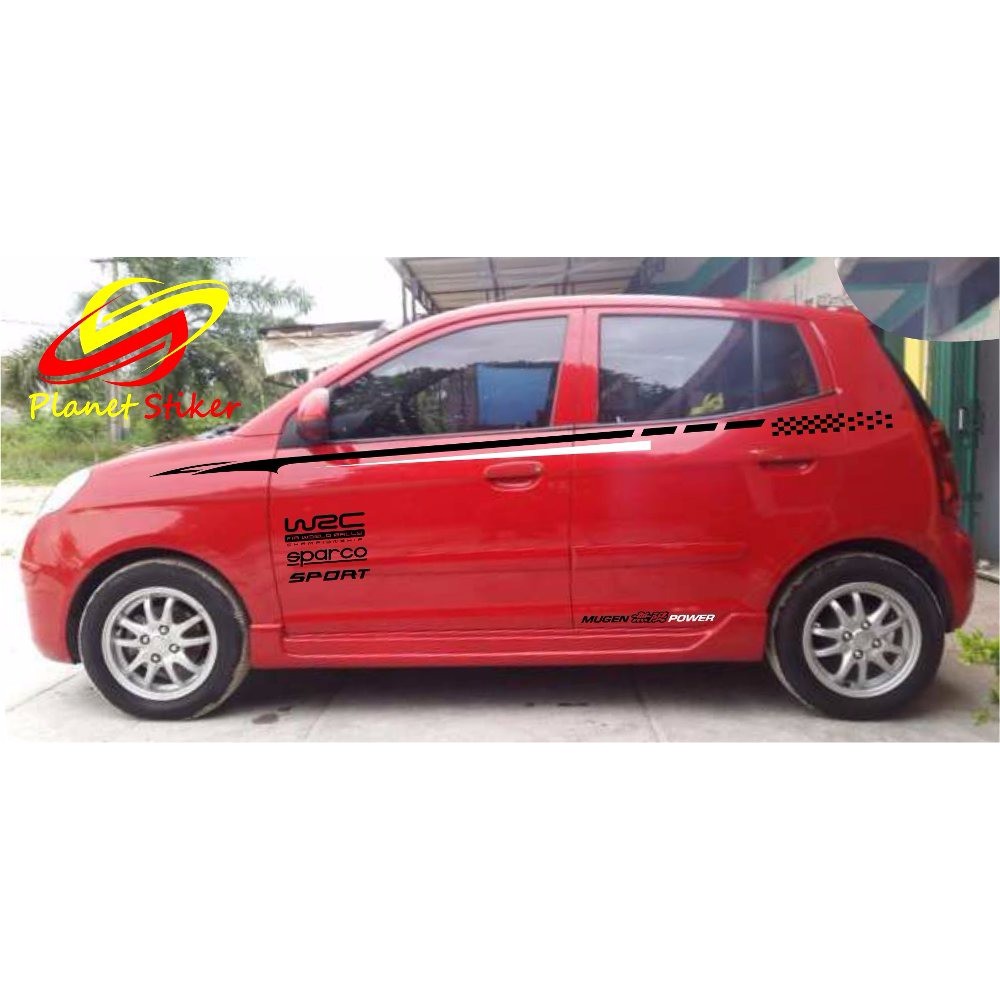 CUTTING STICKER STIKER MOBIL KIA PICANTO MIRAGE MARCH SPORT THEME RACING Shopee Indonesia