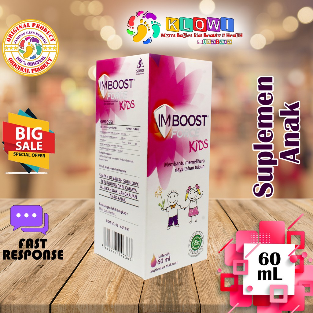 100% Original Imboost Force Kids Sirup  60 Ml / Suplemen Daya Tahan Tubuh