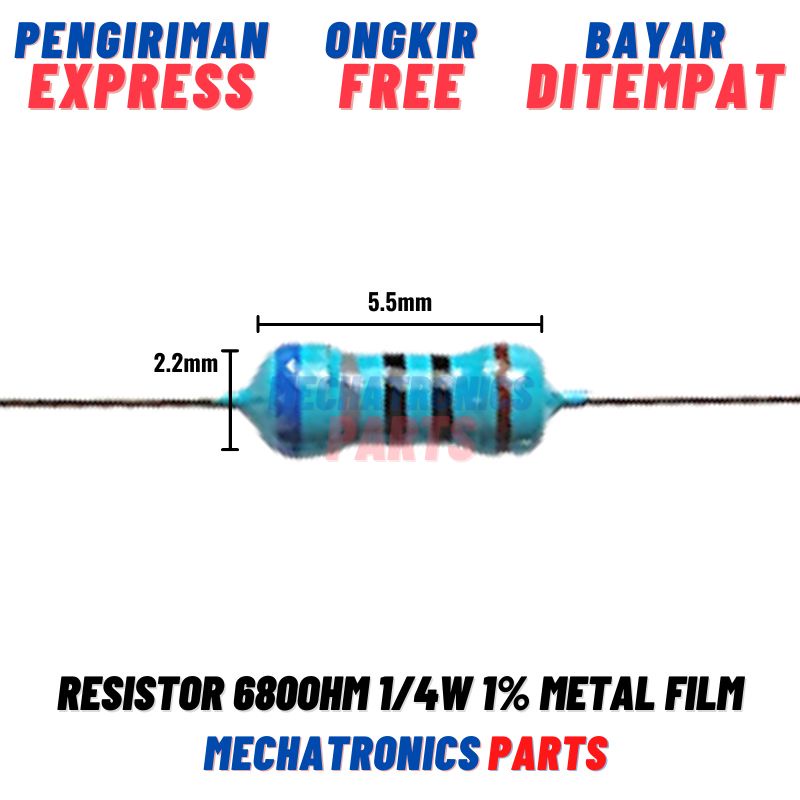 10X RESISTOR 680 OHM 1 4W 1  METAL FILM