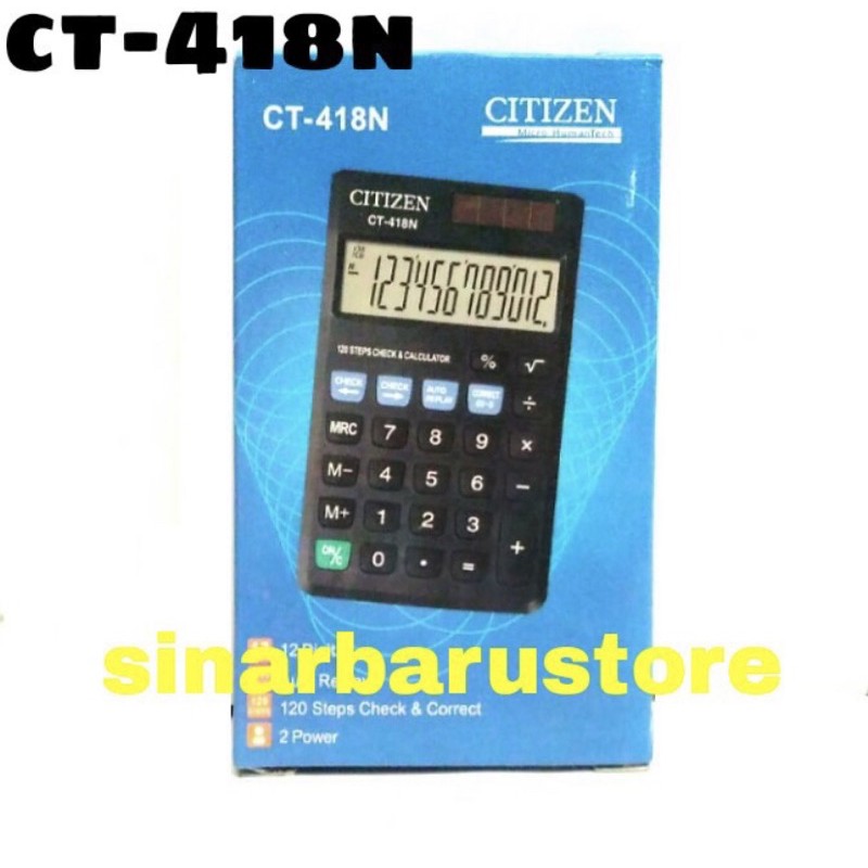 

Kalkulator/Calculator Saku Citizen CT-418N 12 Digits Kw