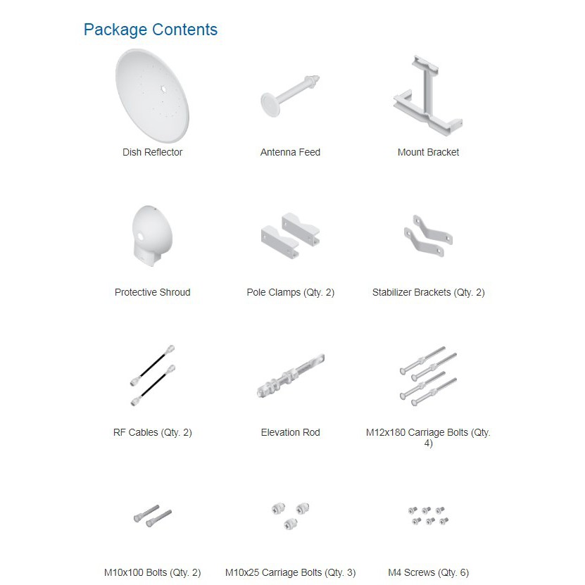 Ubiquiti AF-5G34-S45 airFiber 5GHz 34dBi Slant 45