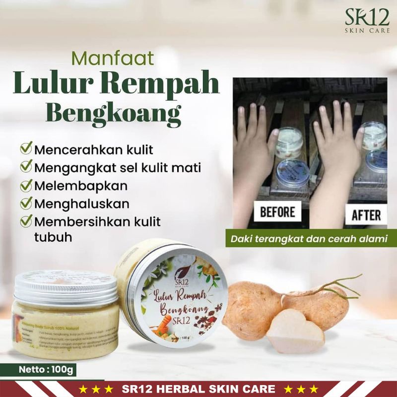 Lulur SR12 | Scrub Cream Coffee SR12 &amp; Lulur Rempah Bengkoang SR12 | Perawatan Tubuh SR12 Skincare