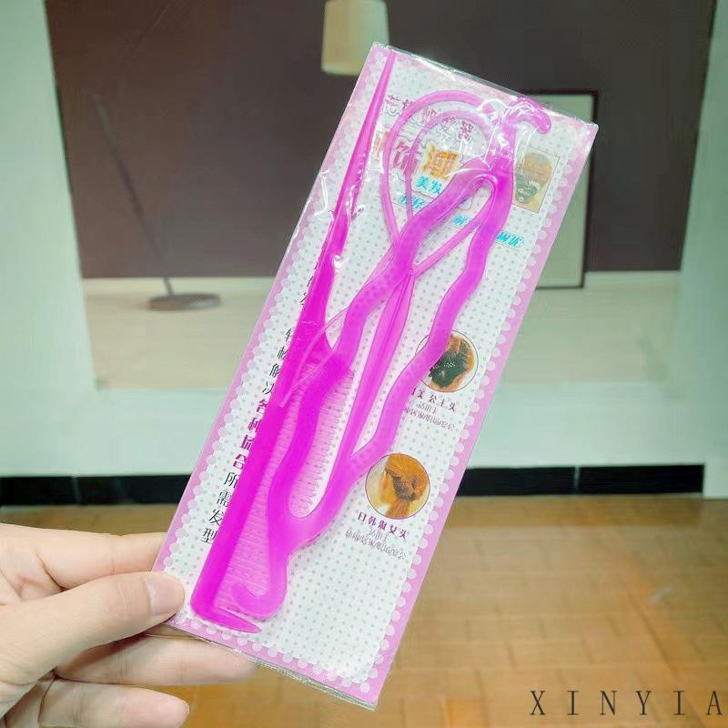 4pcs / Set Sisir Rambut Portabel Warna Permen Untuk Alat Styling