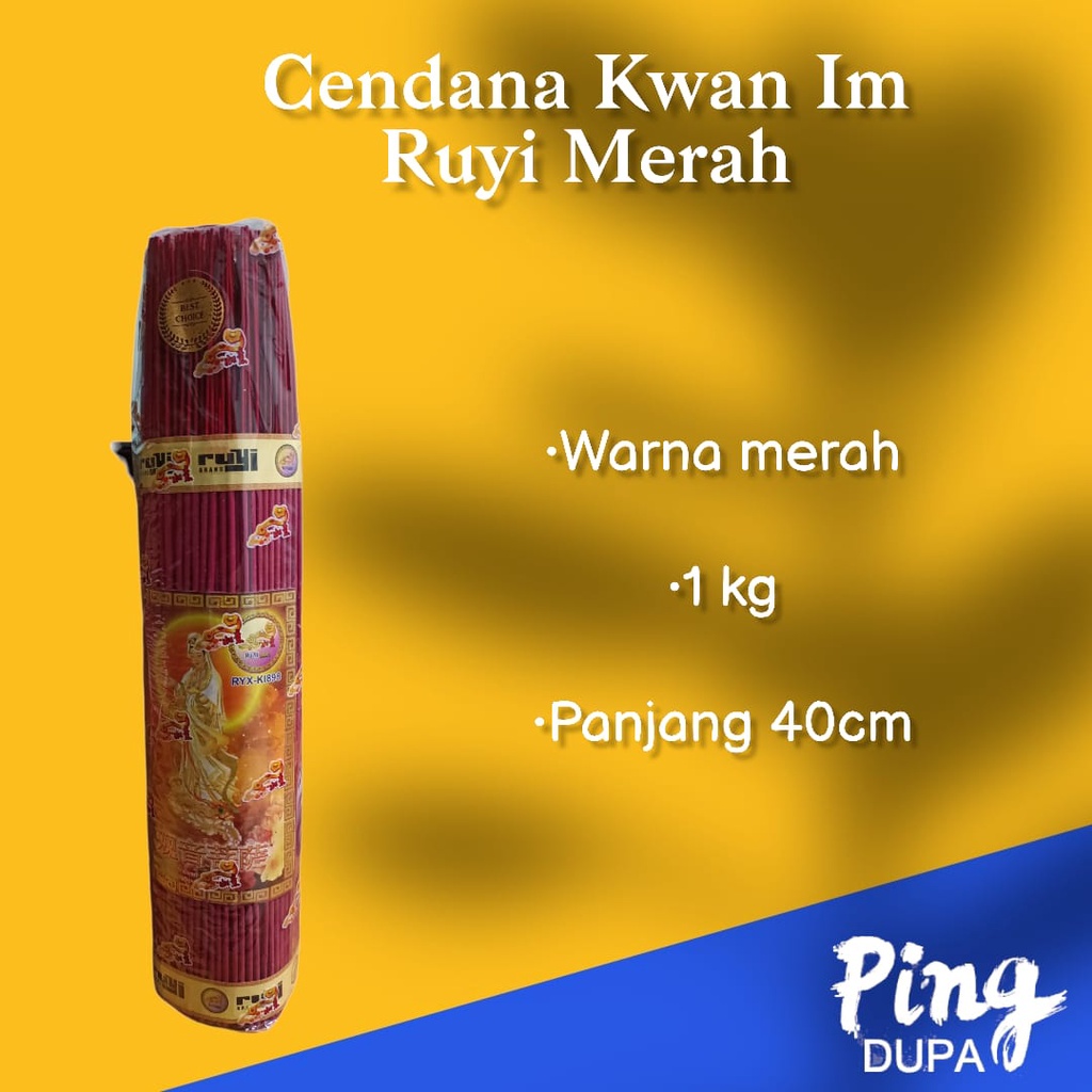 Dupa Hio Cendana Kraton Sandalwood Kwan Im 1kg Ruyi  Warna Merah