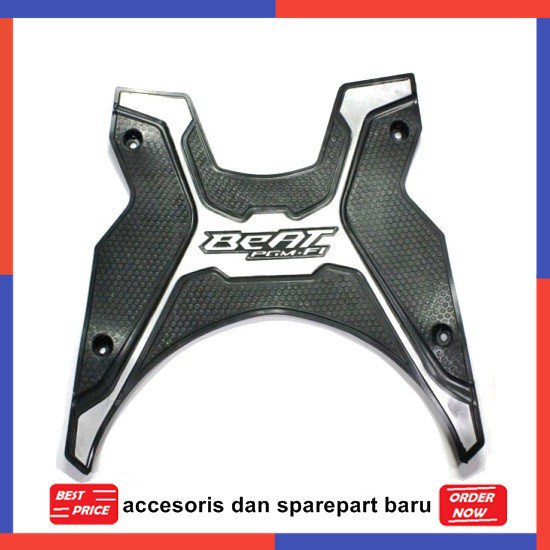 KARPET BEAT FI TWOTONE SILVER AKSESORIS MOTOR VARIASI BAHAN KARET