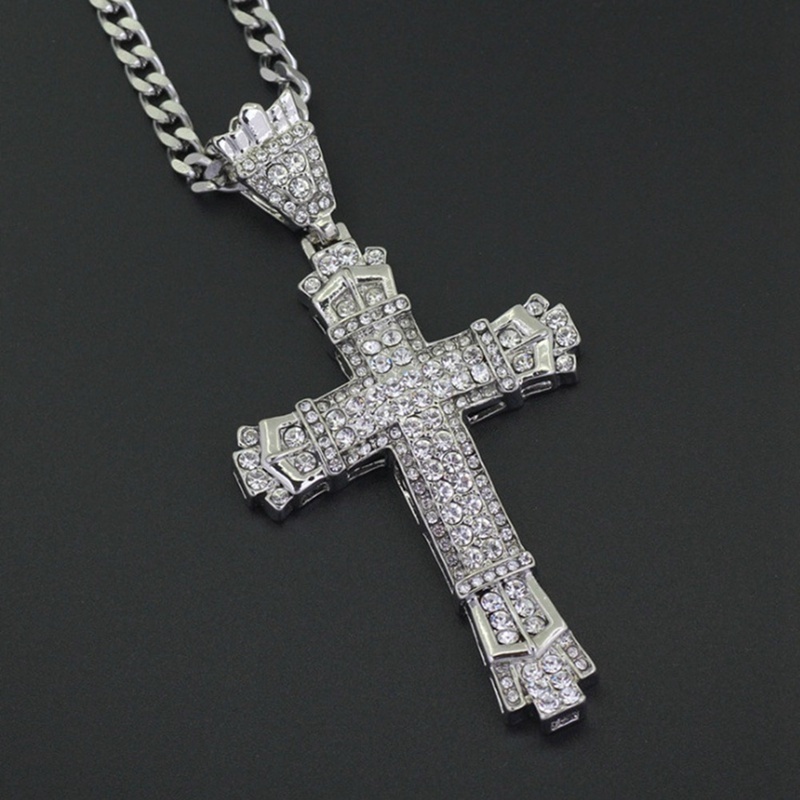Men Fashion Jewelry 18K Gold / 925 Silver DIAMOND Stainless Steel Cross Pendant