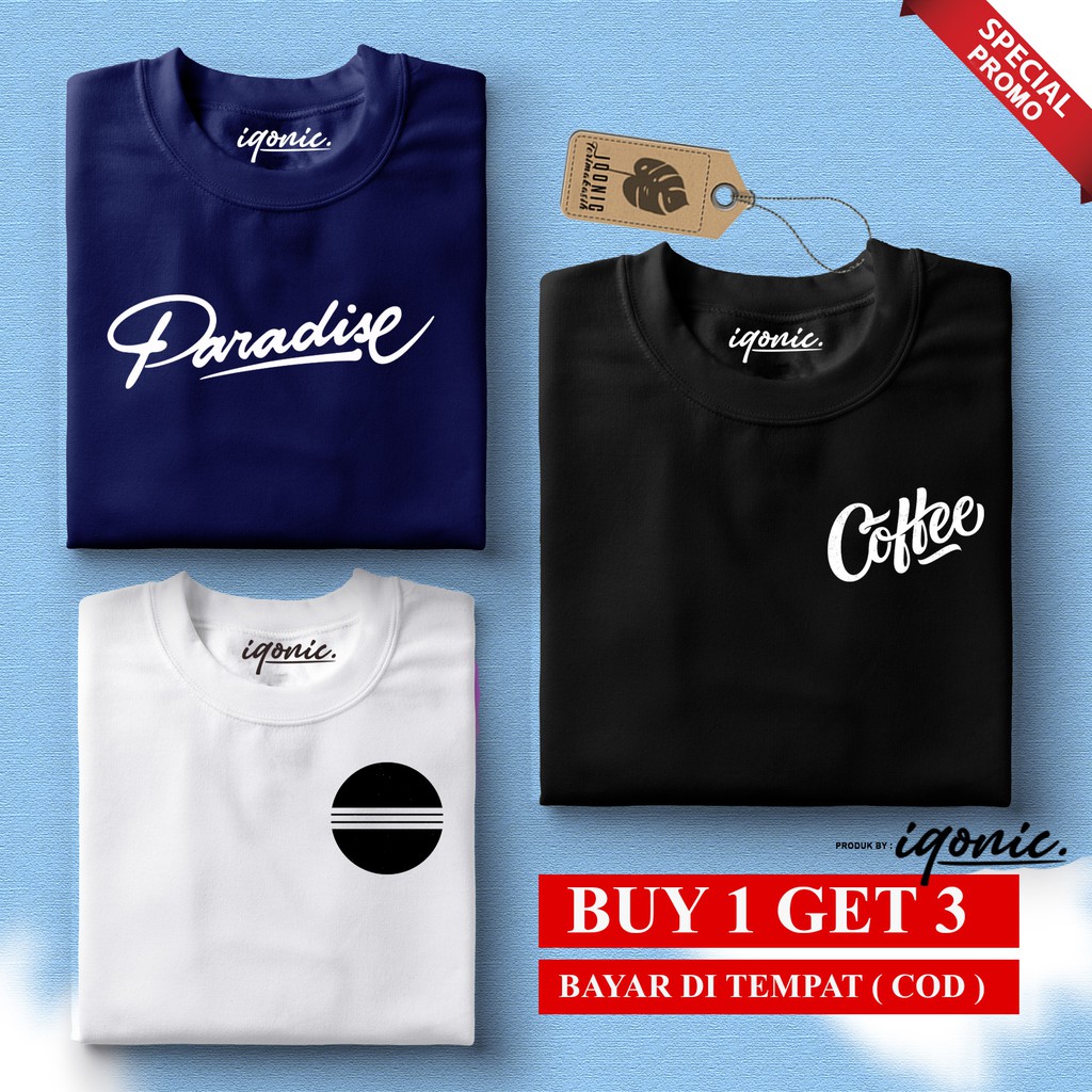 BELI 1OR 3 PCS - Kaos Distro Pria - Kaos Wanita - UNISEX - KatunTebal PREMIUM - BCP