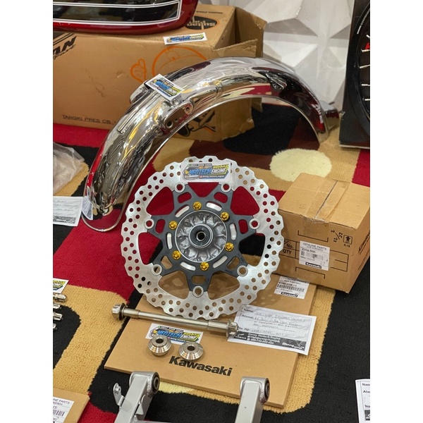 Tromol depan Kawasaki KLX Dtracker Original baru set pnp skok Ninja cb gl mp tiger
