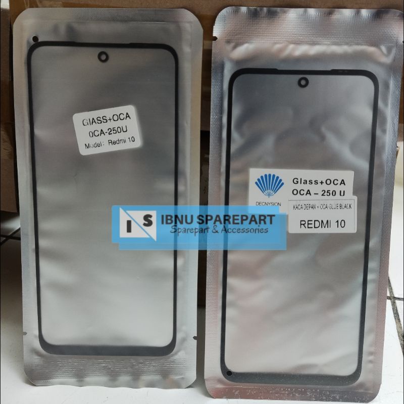 Kaca Lcd + Lem Oca Xiaomi Redmi 10 Kaca Depan Kaca Touchscreen Glass Lcd Ts TC Original DIGITIZER