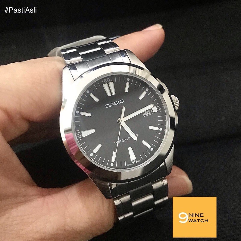 Jam Tangan Pria Casio MTP-1215A Plat Hitam