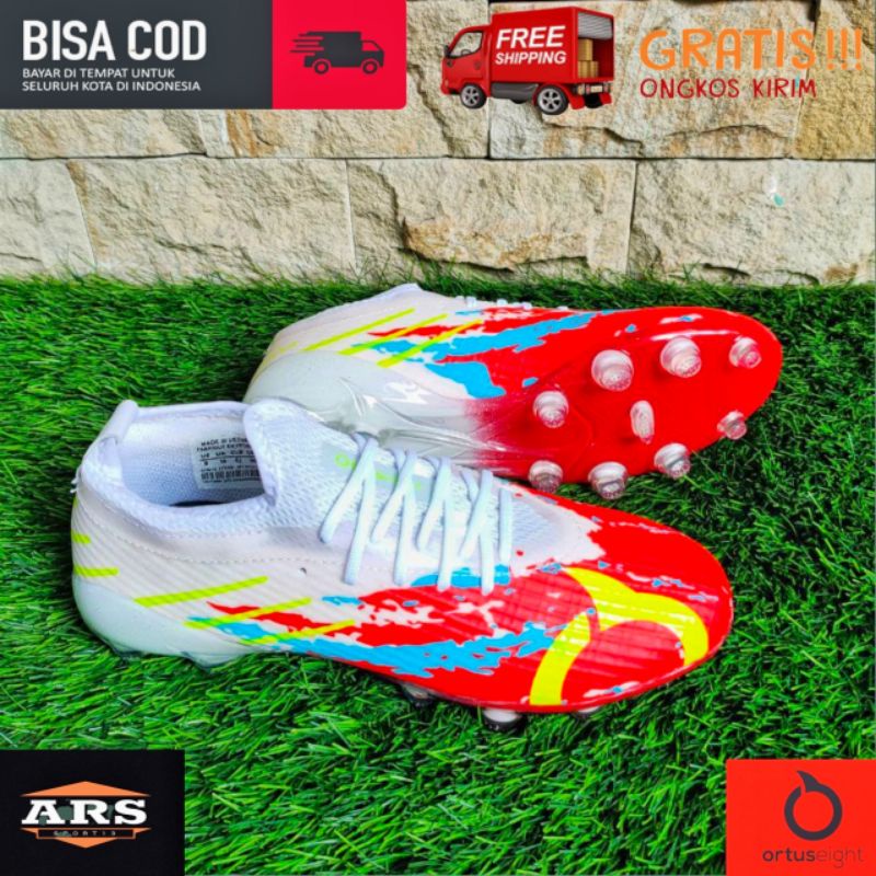 TERBARU//Sepatu Bola Ortuseight Chimera Semiboots/sepatu bola ortus catalyst Chimera putih merah