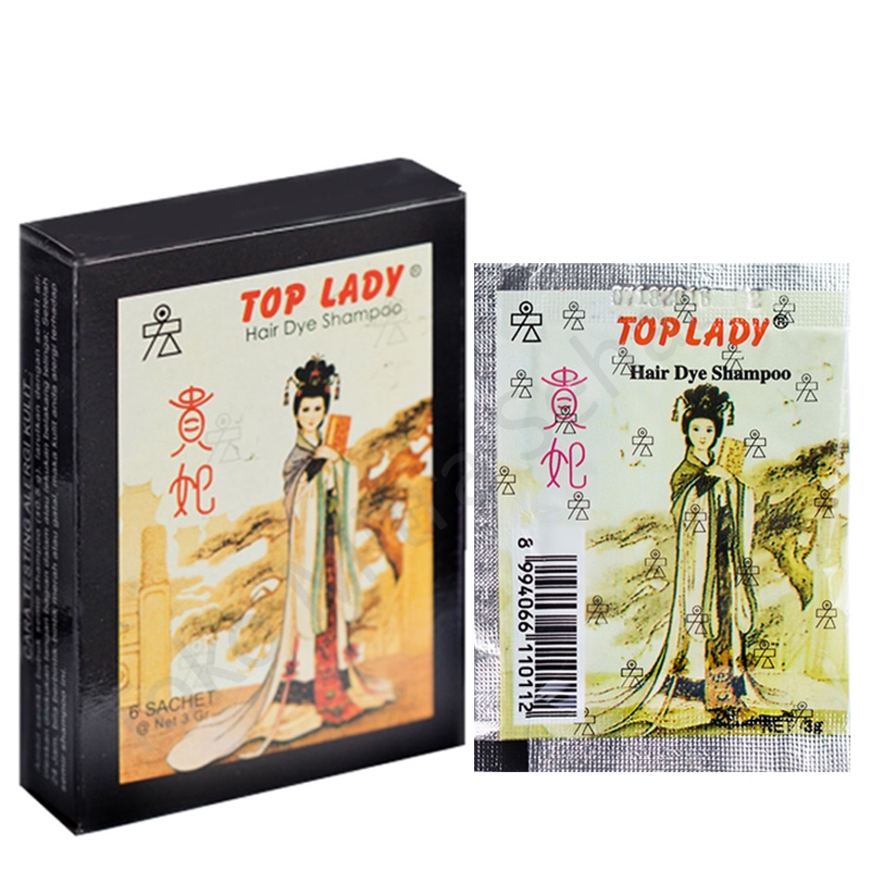 Top Lady Princess Hair Dye Shampoo (1 Sachet) / Cat Rambut / Semir Rambut / Pewarna Rambut / Cat Uba